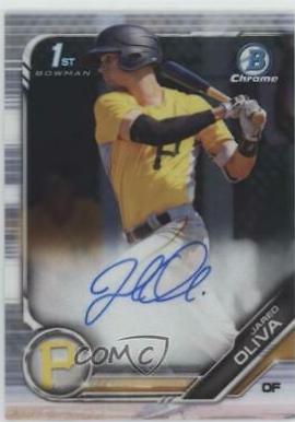 2019 Bowman Chrome Prospects Autographs Jared Oliva #CPA-JO card