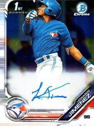 2019 Bowman Chrome Prospects Autographs Leonardo Jimenez #CPA-LJ card