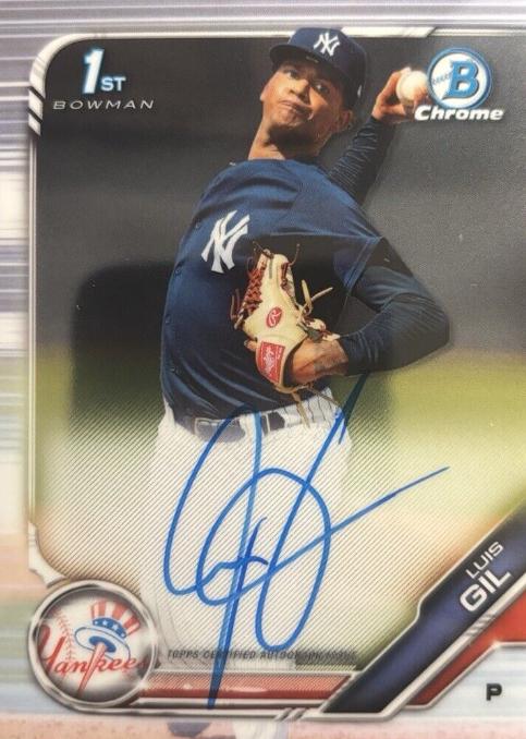 2019 Bowman Chrome Prospects Autographs Luis Gil #CPA-LGI card