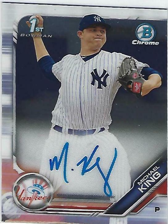 2019 Bowman Chrome Prospects Autographs Michael King #CPA-MK card