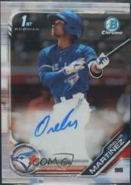 2019 Bowman Chrome Prospects Autographs Orelvis Martinez #CPA-OM card