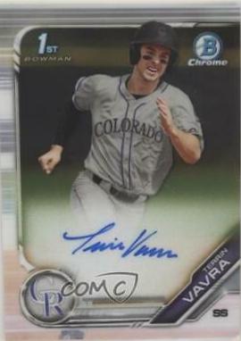 2019 Bowman Chrome Prospects Autographs Terrin Vavra #CPA-TV card