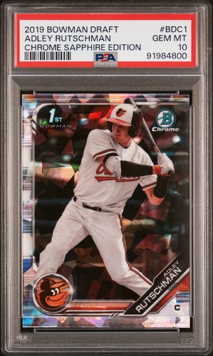 2019 Bowman Draft Chrome Adley Rutschman [Sapphire] #BDC-1 card