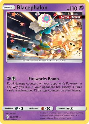 2019 Cosmic Eclipse Blacephalon #104 card