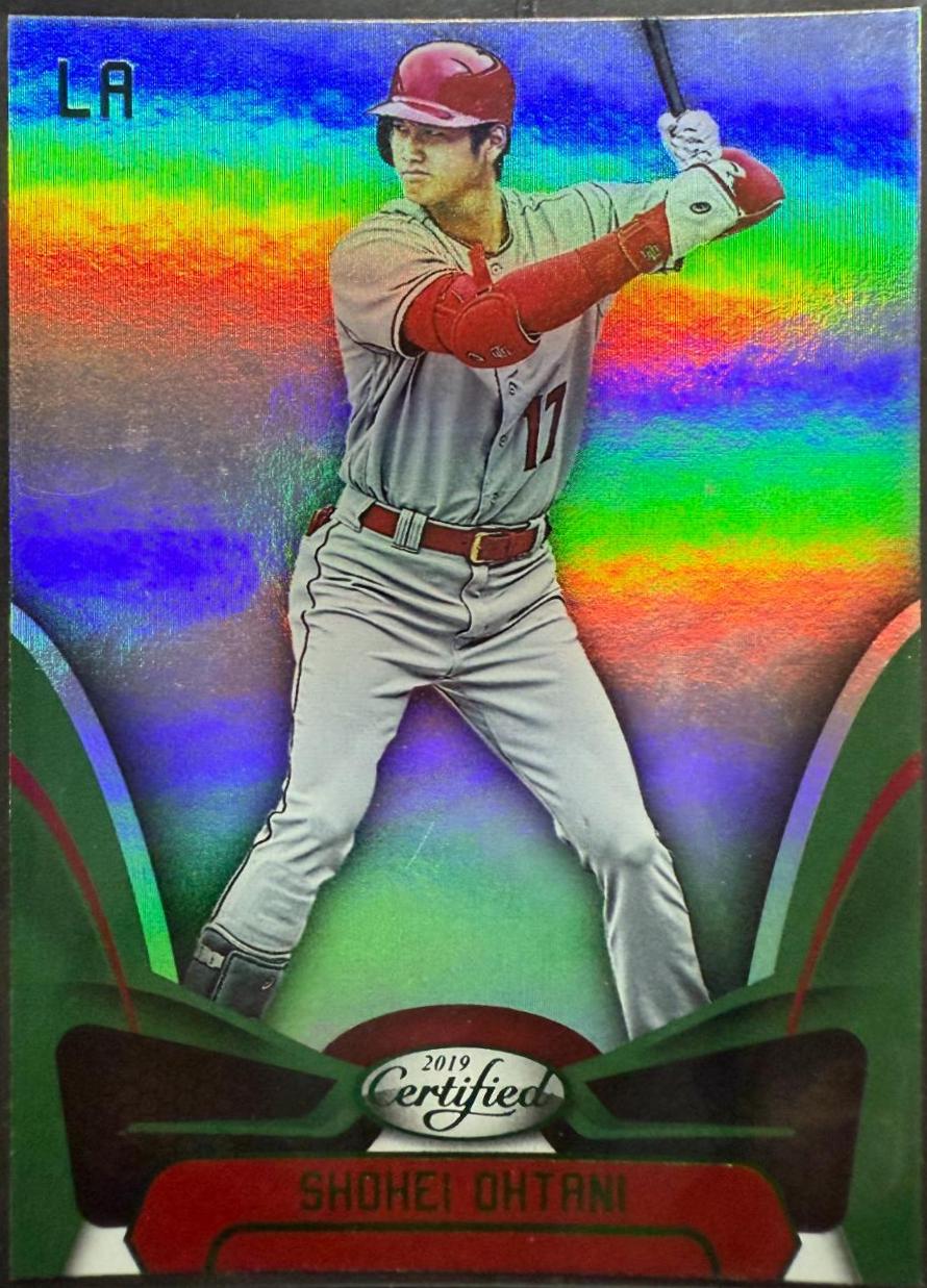 2019 Panini Chronicles Certified Shohei Ohtani Green #5 card