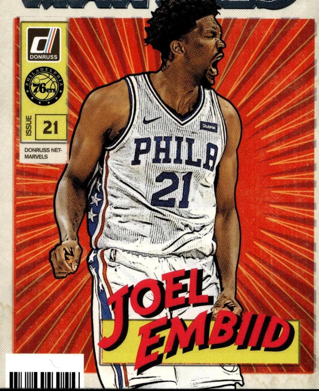 2019 Panini Donruss Net Marvels Joel Embiid #20 card