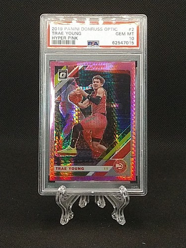 2019 Panini Donruss Optic Trae Young [Hyper Pink] #2 card