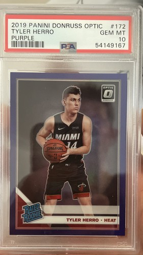 2019 Panini Donruss Optic Tyler Herro [Purple] #172 card