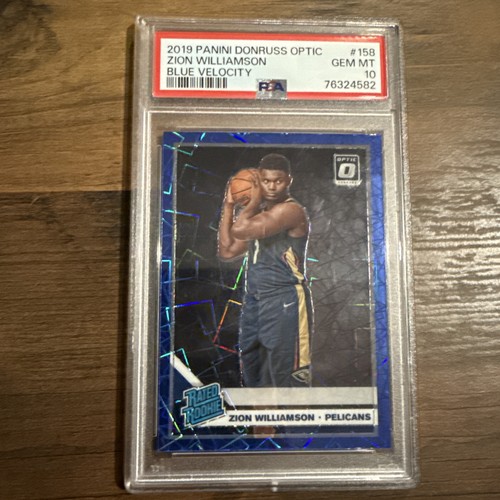 2019 Panini Donruss Optic Zion Williamson [Blue Velocity] #158 card