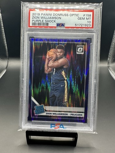 2019 Panini Donruss Optic Zion Williamson [Purple Shock] #158 card