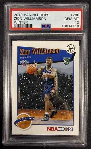 2019 Panini Hoops Zion Williamson [Winter] #296 card