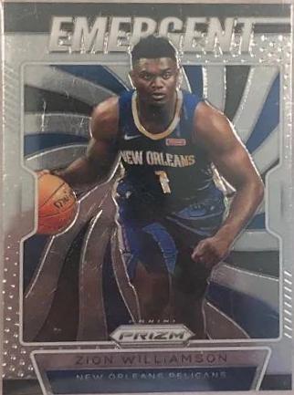 2019 Panini Prizm Emergent Zion Williamson [Silver Prizm] #7 card