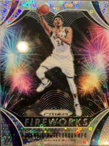 2019 Panini Prizm Fireworks Giannis Antetokounmpo [Fast Break] #4 card