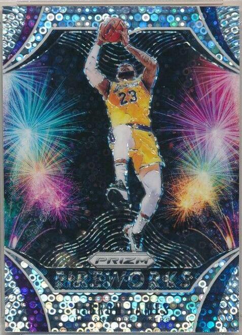 2019 Panini Prizm Fireworks LeBron James [Fast Break] #2 card
