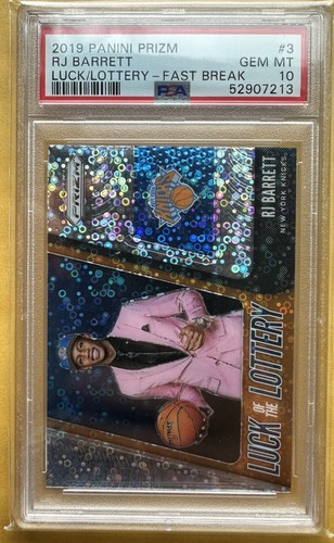 2019 Panini Prizm Luck of the Lottery RJ Barrett [Fast Break] #3 card
