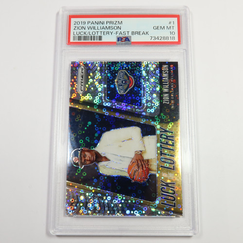 2019 Panini Prizm Luck of the Lottery Zion Williamson [Fast Break] #1 card