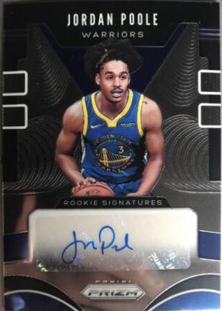 2019 Panini Prizm Rookie Signatures Jordan Poole #JPL card