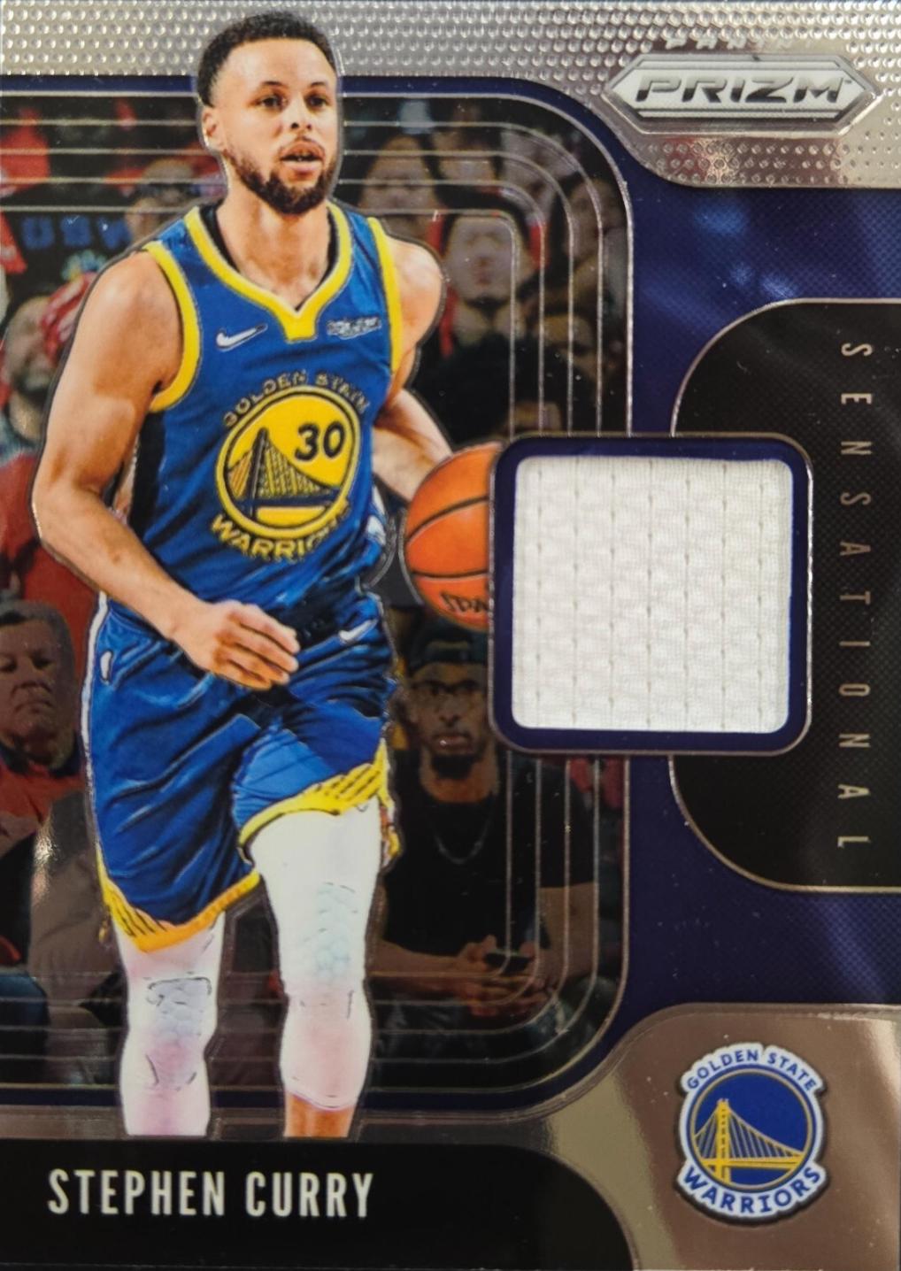 2019 Panini Prizm Sensational Swatches Stephen Curry #SCU card