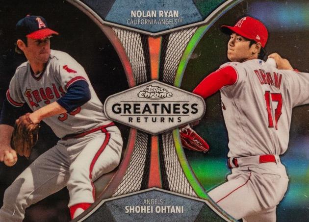 2019 Topps Chrome Greatness Returns Nolan Ryan, Shohei Ohtani #GRE-3 card