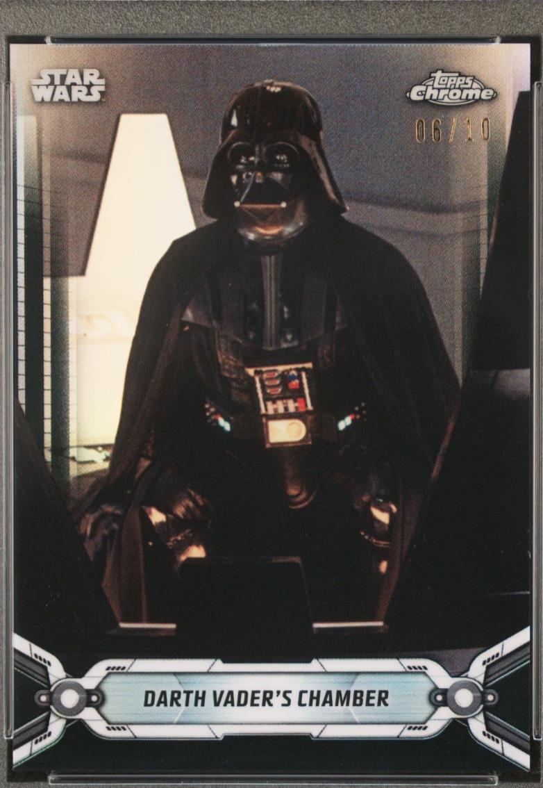 2019 Topps Chrome Legacy Darth Vader's Chamber [Black Refractor] #105 card