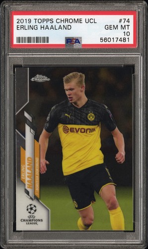 2019 Topps Chrome UEFA Champions League Erling Haaland #74 card