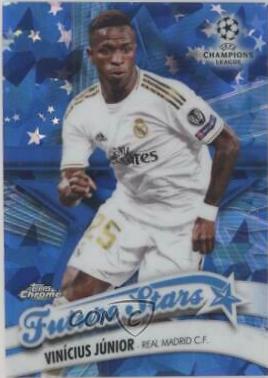 2019 Topps Chrome UEFA Champions League Sapphire Future Stars Vinicius Junior #FS-VJ card