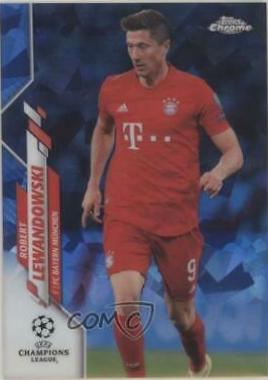 2019 Topps Chrome UEFA Champions League Sapphire Robert Lewandowski #73 card
