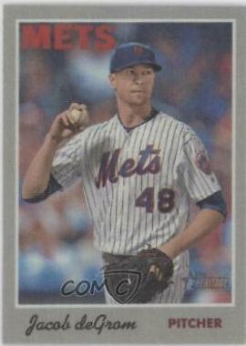 2019 Topps Heritage 1970 Cloth Stickers Jacob deGrom #11 card