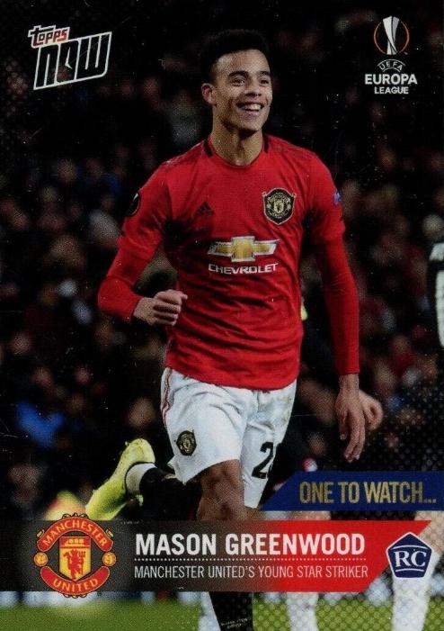 2019 Topps Now UEFA Champions League Mason Greenwood #59 card