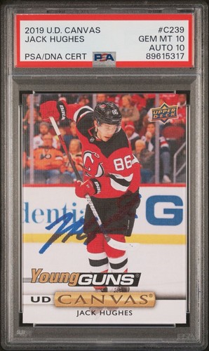 2019 Upper Deck Canvas Jack Hughes #C239 card