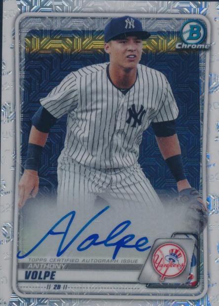 2020 Bowman Chrome Mega Box Mojo Autographs Anthony Volpe #BMAA-VO card