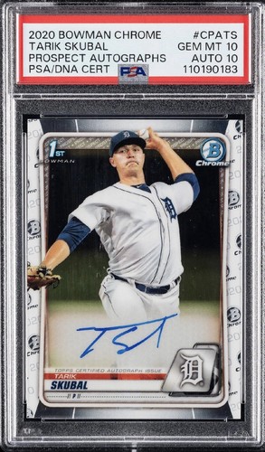 2020 Bowman Chrome Prospects Autograph Tarik Skubal #CPA-TS card