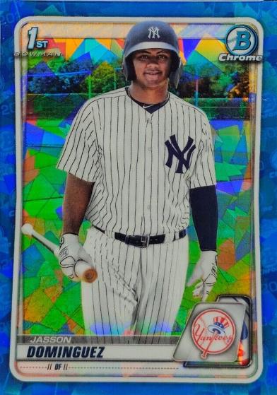 2020 Bowman Chrome Prospects Sapphire Jasson Dominguez #BCP-8 card