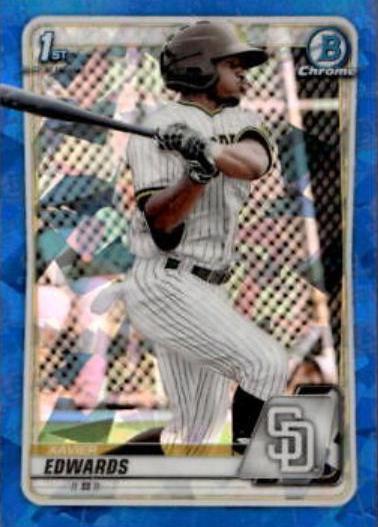 2020 Bowman Chrome Prospects Sapphire Xavier Edwards #BCP-10 card