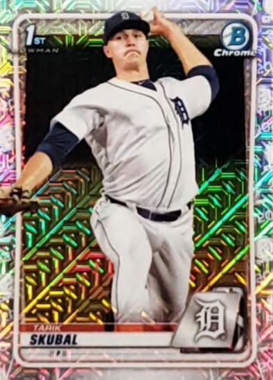 2020 Bowman Chrome Prospects Tarik Skubal [Mega Box Mojo Refractor] #BCP-108 card