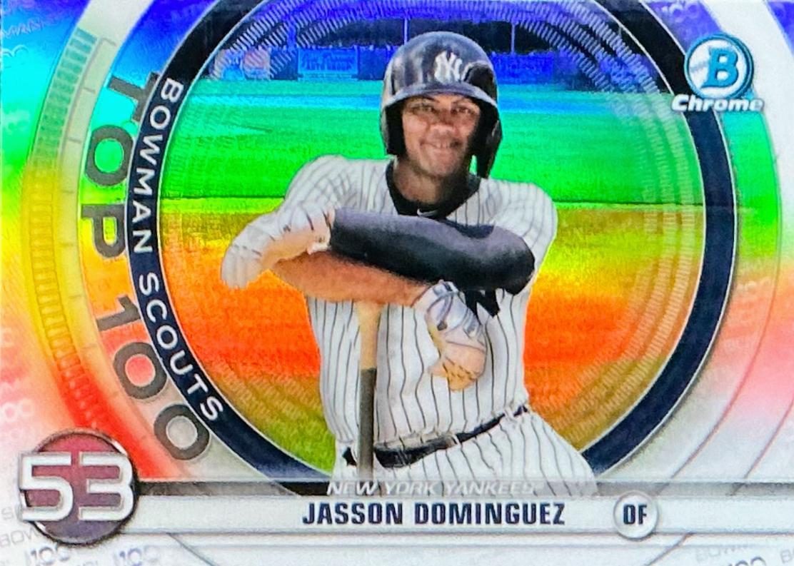 2020 Bowman Chrome Scouts' Top 100 Jasson Dominguez #BTP53 card