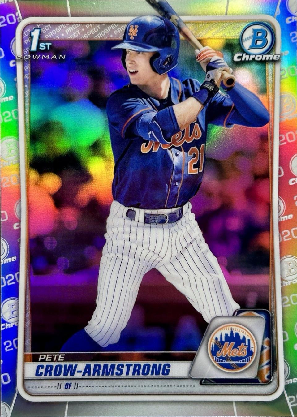 2020 Bowman Draft Pete Crow Armstrong [Chrome Refractor] #BD-72 card