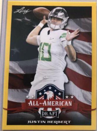 2020 Leaf Draft Justin Herbert #63 card
