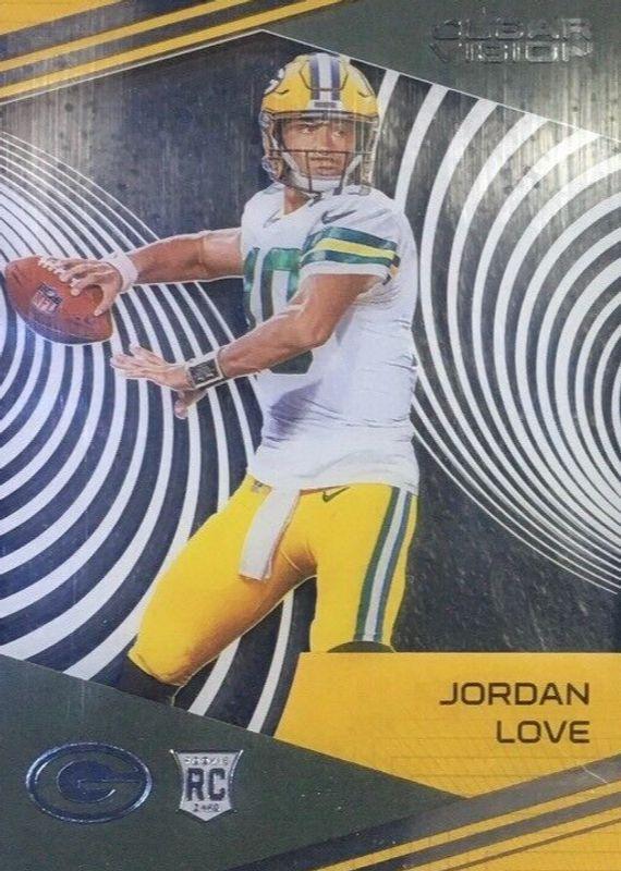 2020 Panini Chronicles Clear Vision Rookies Jordan Love #CV-4 card