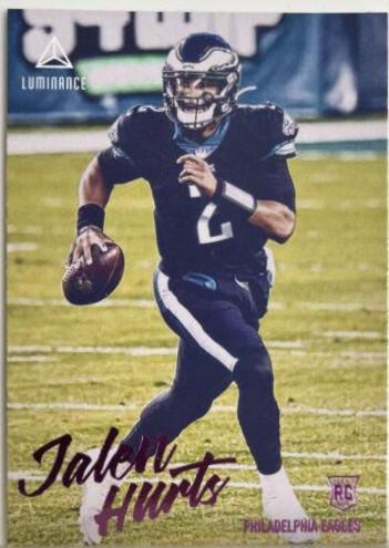 2020 Panini Chronicles Luminance Jalen Hurts [Pink] #210 card