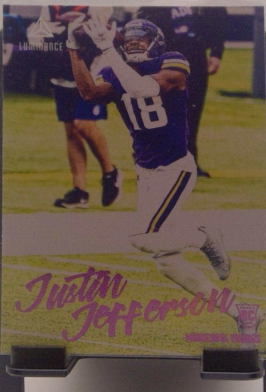 2020 Panini Chronicles Luminance Justin Jefferson [Pink] #217 card