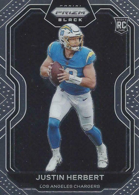 2020 Panini Chronicles Prizm Black Justin Herbert #PB-3 card
