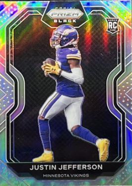 2020 Panini Chronicles Prizm Black Justin Jefferson [Silver] #PB-9 card