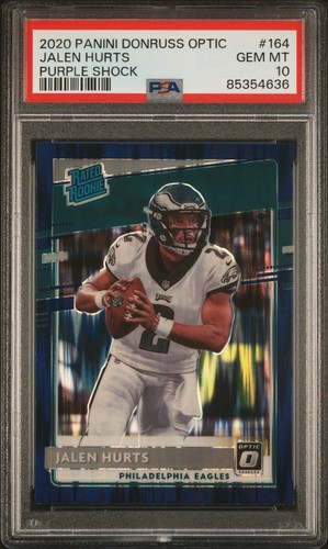 2020 Panini Donruss Optic Jalen Hurts [Purple Shock] #164 card