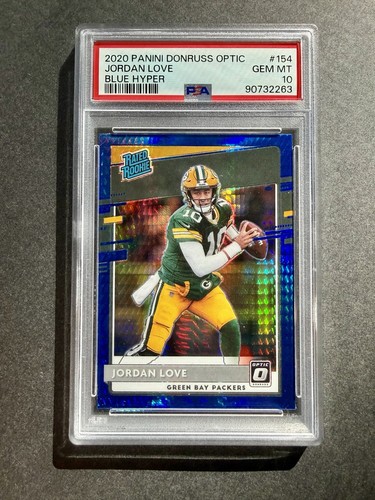 2020 Panini Donruss Optic Jordan Love [Blue Hyper] #154 card