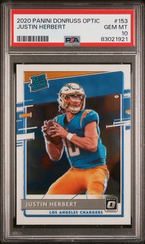 2020 Panini Donruss Optic Justin Herbert #153 card