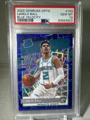 2020 Panini Donruss Optic LaMelo Ball [Blue Velocity] #153 card