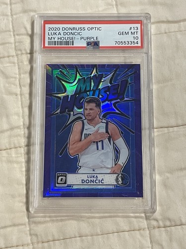 2020 Panini Donruss Optic My House Luka Doncic [Purple] #13 card