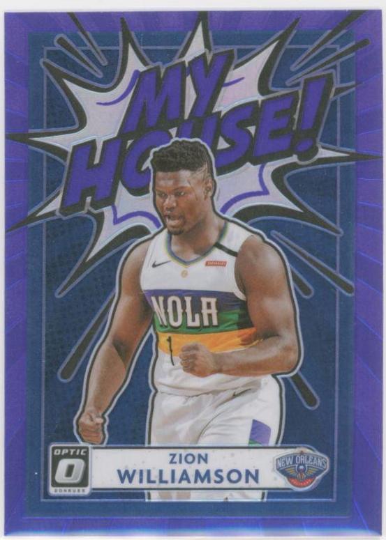 2020 Panini Donruss Optic My House Zion Williamson [Purple] #18 card
