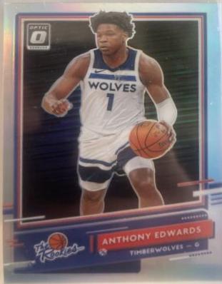 2020 Panini Donruss Optic The Rookies Anthony Edwards [Holo] #5 card